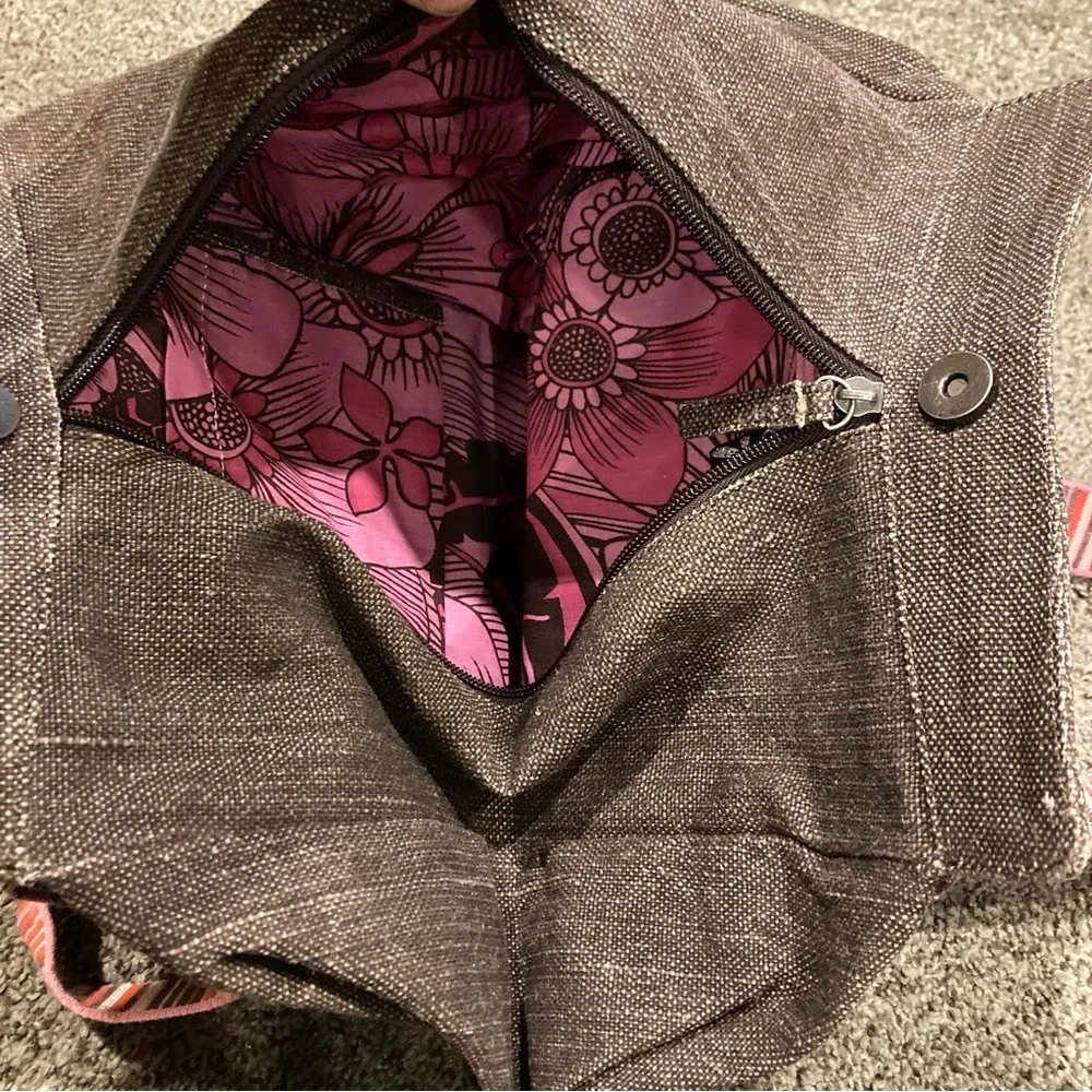 Animal Canvas Grab Bag / Small Tote – Pink Floral Lining